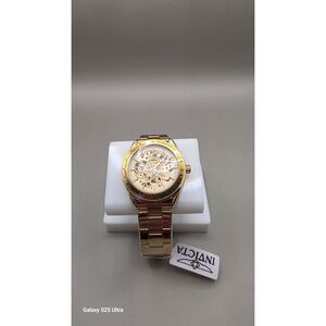 Invicta Objet D'Art Automatic Men's Watch 39mm Gold Tone Skeleton Dial